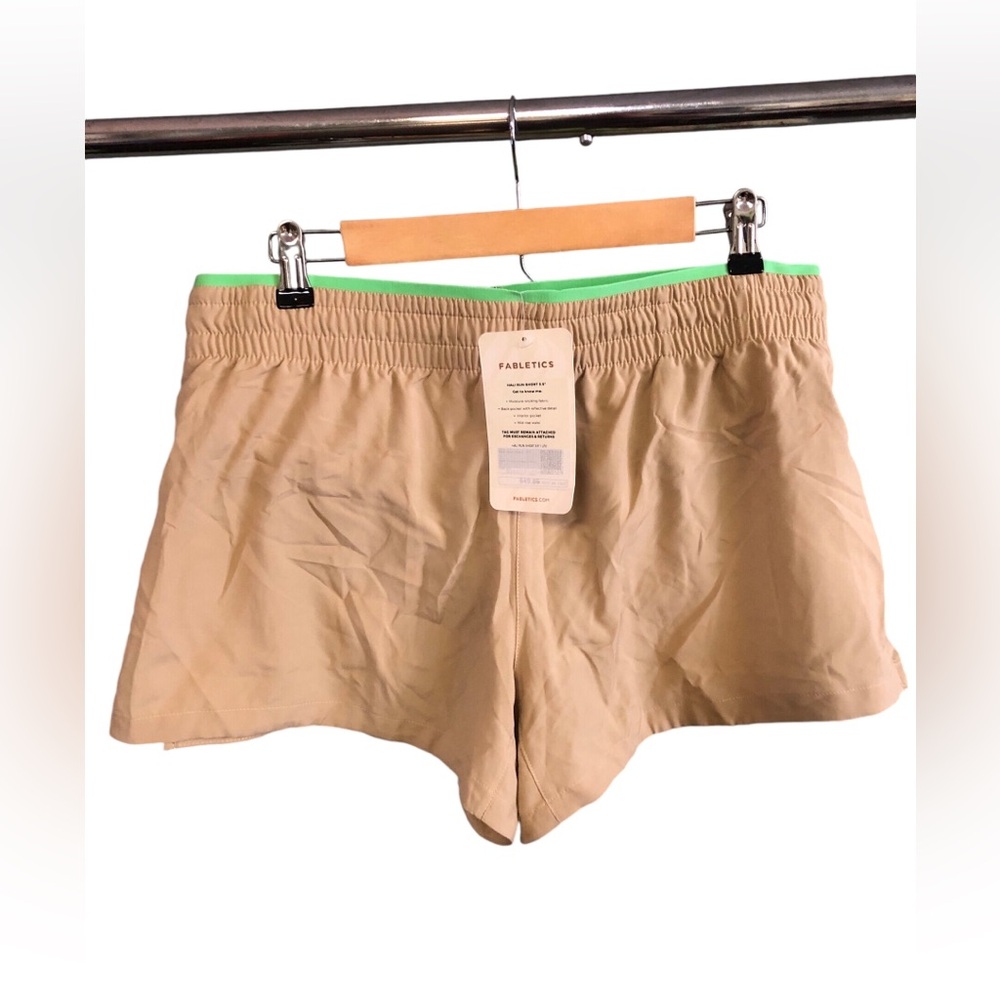 Fabletics Green and Tan Shorts